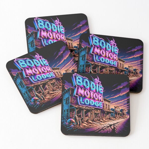 Item preview, Bodie California Neon Ghost Town Motel Lodge Retro Horror Design designed and sold by ArcticFoxStudio.