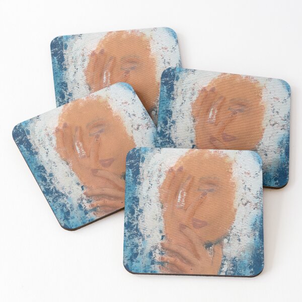 Item preview, Veil – Abstract Figurative Portrait | Blue Emotional Woman Art designed and sold by Foster Studio Art.