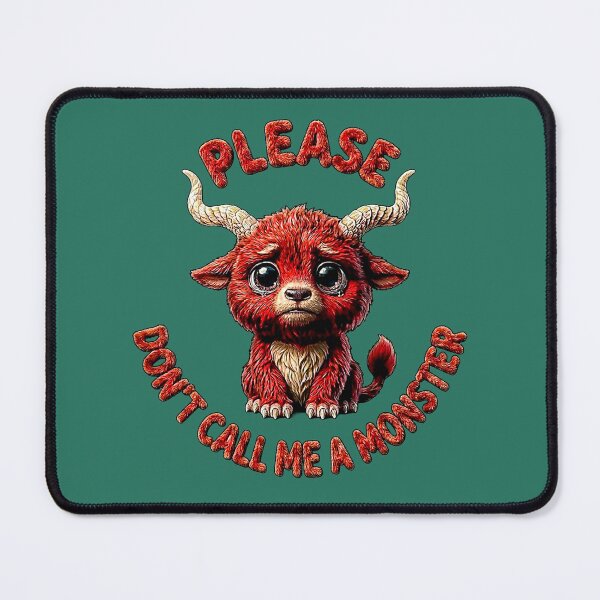 Item preview, Cute Red Monster Sad Eyes Sticker designed and sold by mackyartsstudio.