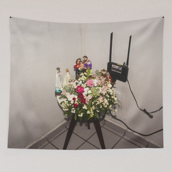 Item preview, altar with flowers and saints designed and sold by felipequeiroz.