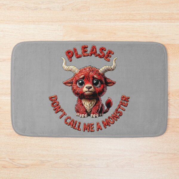 Item preview, Cute Red Monster Sad Eyes Sticker  designed and sold by mackyartsstudio.