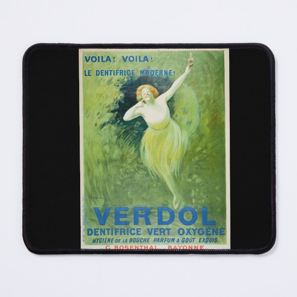 Item preview, Verdol Dentifrice Poster by Cappiello | Vintage French Toothpaste Ad | Retro Dental Care Wall Art designed and sold by artofuniverse.