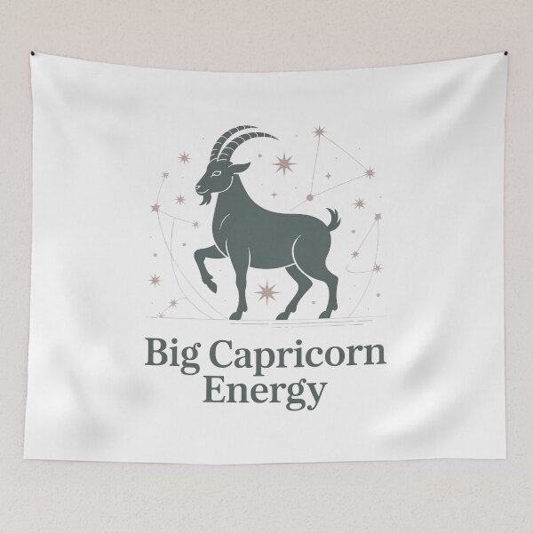 Item preview, Big Capricorn Energy – Celestial Zodiac Goat Design designed and sold by Cool-cat-art.