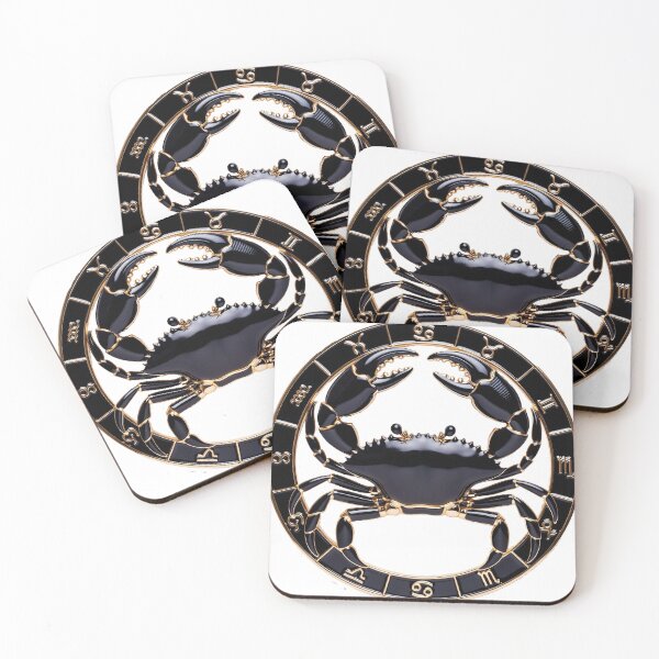 Item preview, Black Gold Cancer Zodiac Sign Metallic Art  designed and sold by Bluesax.