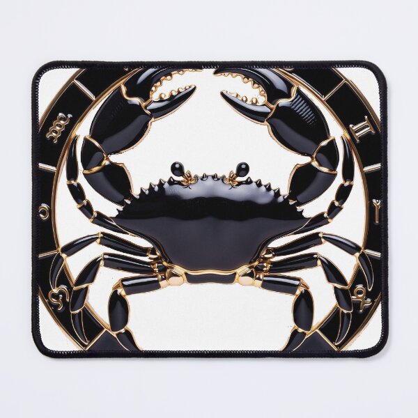 Item preview, Black Gold Cancer Zodiac Sign Metallic Art designed and sold by Bluesax.