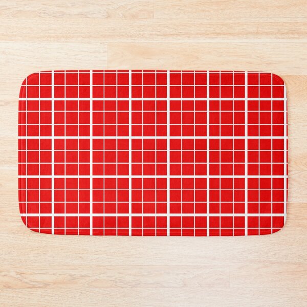 Item preview, Red and White Grid Windowpane Check Design  designed and sold by PatternTitan.
