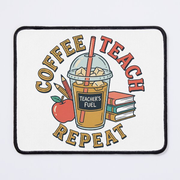Item preview, Coffee Teach Repeat Teacher Shirt | Funny Teacher Coffee Lover Design | Teacher’s Fuel Graphic designed and sold by JadmeStudio.