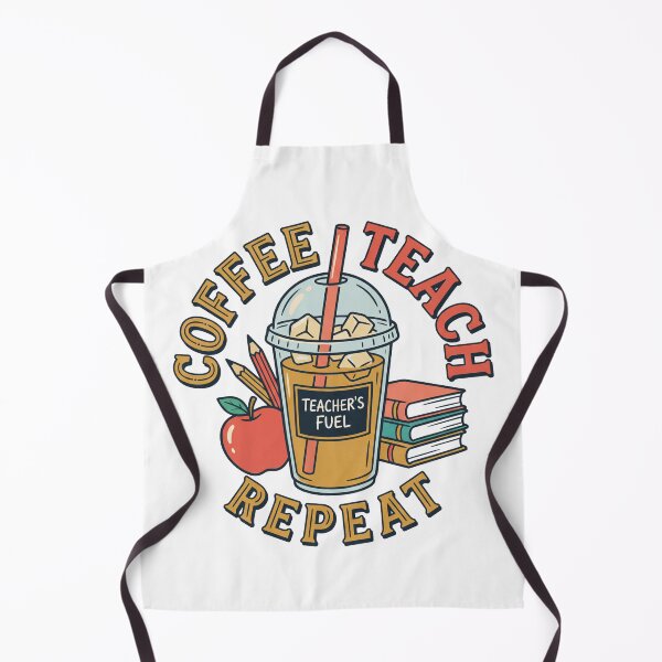 Item preview, Coffee Teach Repeat Teacher Shirt | Funny Teacher Coffee Lover Design | Teacher’s Fuel Graphic designed and sold by JadmeStudio.
