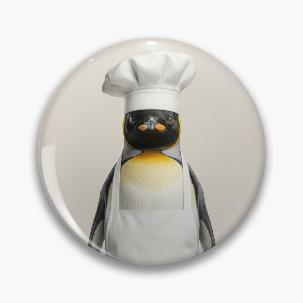 Item preview, Funny Emperor Penguin Chef Realistic Animal Cooking Humor Art designed and sold by LazyOwlStore.