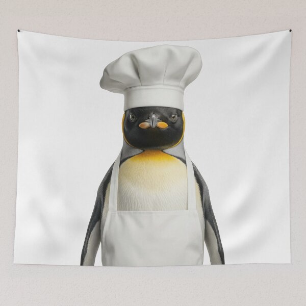 Item preview, Funny Emperor Penguin Chef Realistic Animal Cooking Humor Art designed and sold by LazyOwlStore.