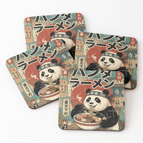 Item preview, Panda Noodle Emperor – Vintage Japanese Ramen Poster | Cute Retro Panda Wall Art designed and sold by Cary-s.