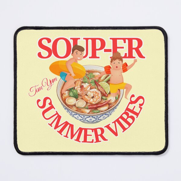 Item preview, Soup-er Summer Vibes - Funny Tom Yum Goong Pool Party designed and sold by SilverSeaBKK.