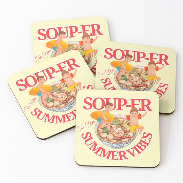 Item preview, Soup-er Summer Vibes - Funny Tom Yum Goong Pool Party designed and sold by SilverSeaBKK.