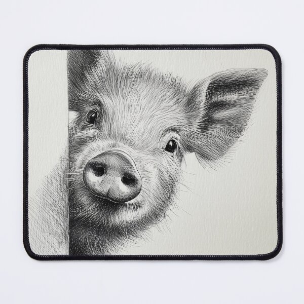 Item preview, Curious Pig Peeking Poster designed and sold by lautir.
