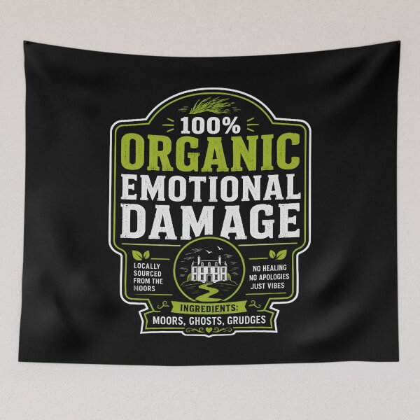 Item preview, Wuthering Heights 100% Organic Emotional Damage Funny Book Art designed and sold by Fenay Designs.
