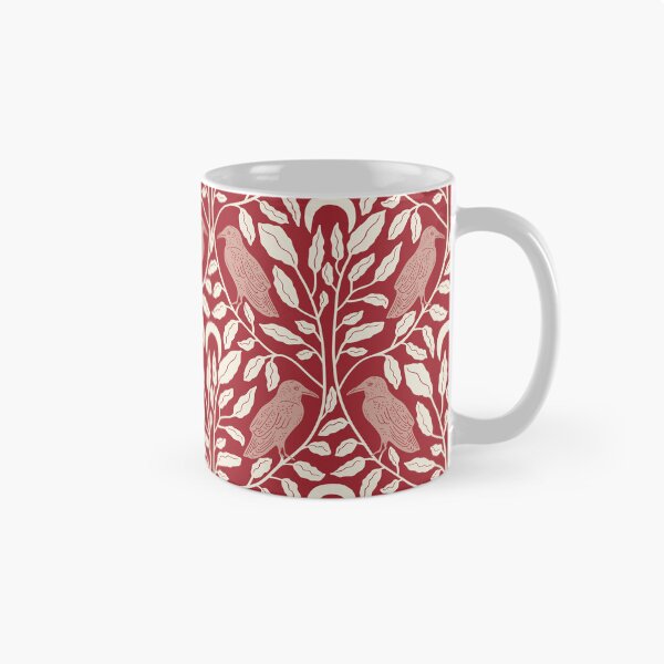 Item preview, Crimson Crows — Dark Botanical Damask Folk Art designed and sold by Ema Tudose.