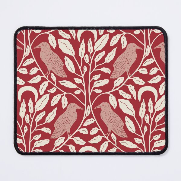 Item preview, Crimson Crows — Dark Botanical Damask Folk Art designed and sold by Ema Tudose.