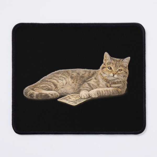 Item preview, Beautiful Tartarian Royal Cat - Cat Thinking on Black - Visualise Invisible designed and sold by VisualiseIt.