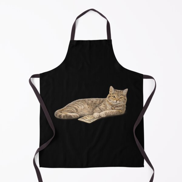 Item preview, Beautiful Tartarian Royal Cat - Cat Thinking on Black - Visualise Invisible designed and sold by VisualiseIt.