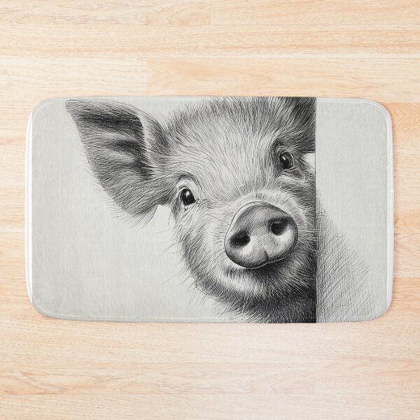 Item preview, Curious Peeking Pig Poster designed and sold by lautir.