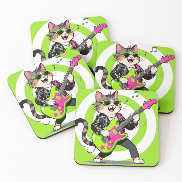 Item preview, Cat Playing Guitar designed and sold by McThingummy.