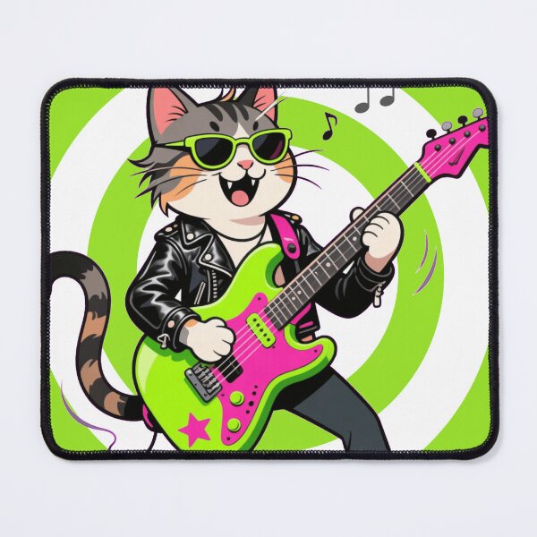 Item preview, Cat Playing Guitar designed and sold by McThingummy.