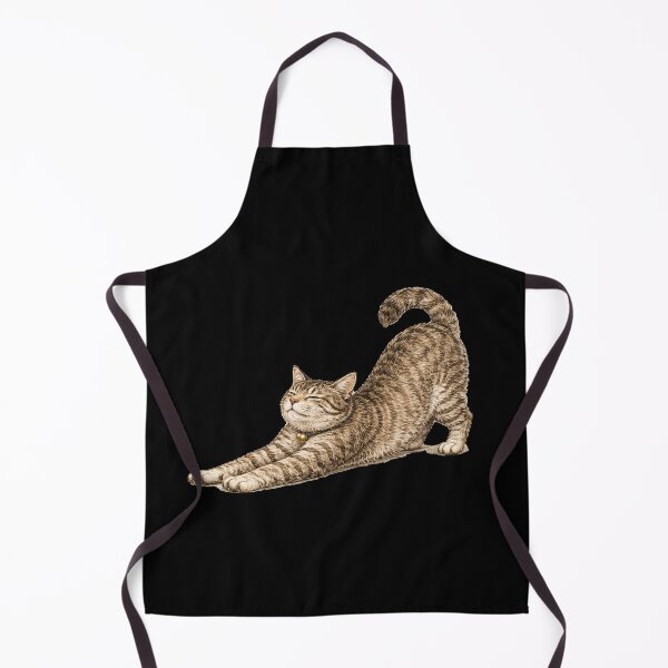 Item preview, Beautiful Tartarian Royal Cat - Cat Stretching on Black - Visualise Invisible designed and sold by VisualiseIt.