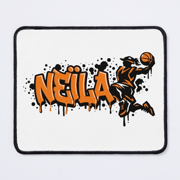 Item preview, Graffiti Drip Painting Basketball First Name Neila designed and sold by digital.stickerperso.com.