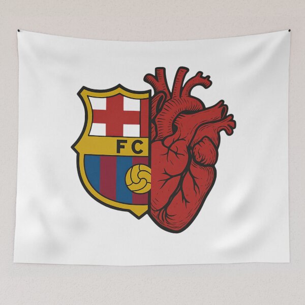 Item preview, Football In My Heart Graphic - Blaugrana Colors Soccer Fan Art designed and sold by aseelbrand.
