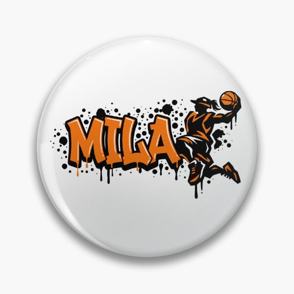Item preview, Graffitti Drip Basket First Name Mila designed and sold by digital.stickerperso.com.
