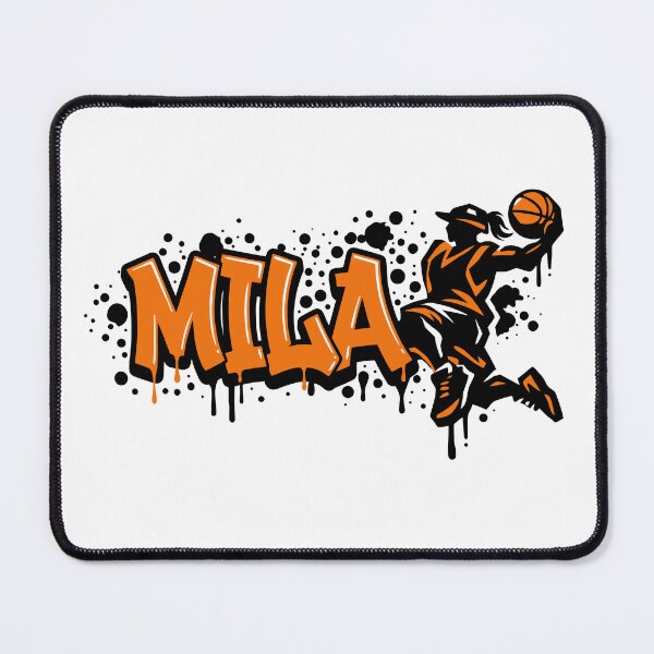 Item preview, Graffitti Drip Basket First Name Mila designed and sold by digital.stickerperso.com.