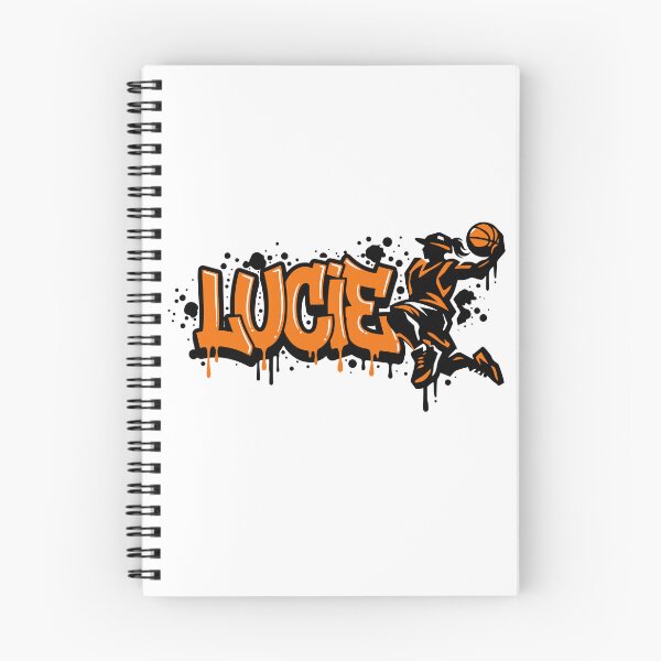 Item preview, Graffiti Drip Painting Basketball First Name Lucie designed and sold by digital.stickerperso.com.