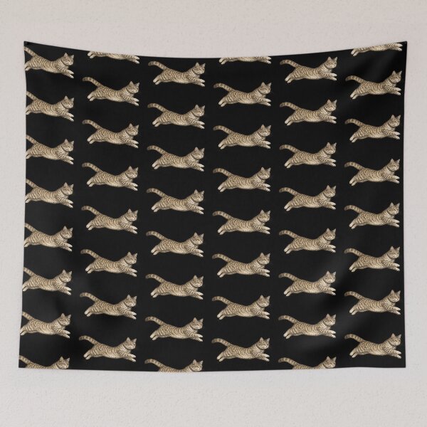 Item preview, Beautiful Tartarian Royal Cat - Cat in Action on Black - Visualise Invisible designed and sold by VisualiseIt.