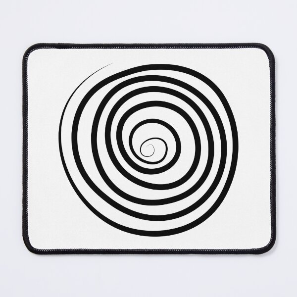 Item preview, Swirl doodle icon. Black and white abstract decorative spiral twirl in retro hand drawn style. Elegant curved line element, isolated on white background. Vector illustration designed and sold by AtonuHaque.