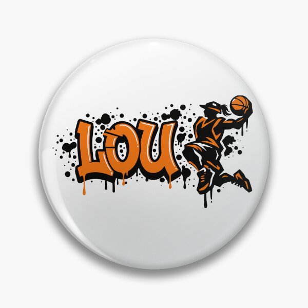 Item preview, Graffiti Drip Painting Basketball Name Lou designed and sold by digital.stickerperso.com.