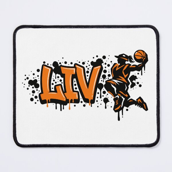 Item preview, Graffitti Drip Basket First Name Liv designed and sold by digital.stickerperso.com.