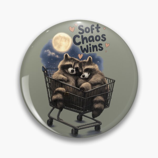 Item preview, Soft Chaos Wins, Cute Raccoon Love Aesthetic Design designed and sold by JagrDesigns.