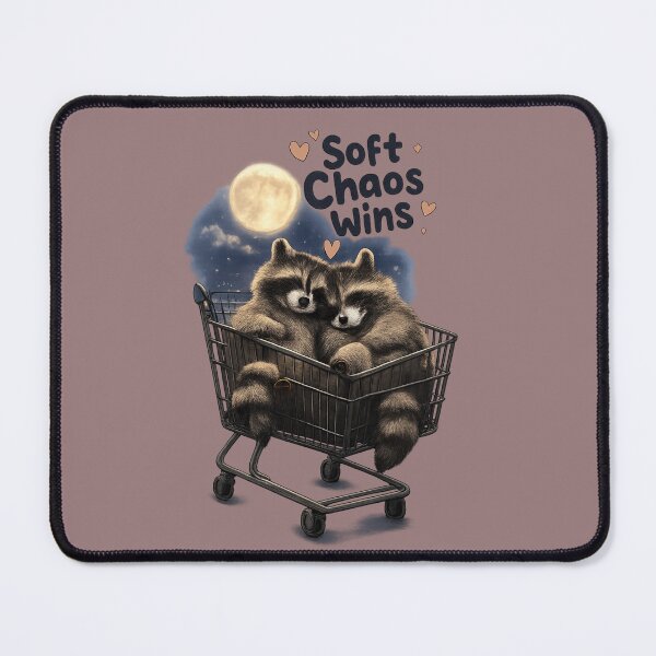 Item preview, Soft Chaos Wins, Cute Raccoon Love Aesthetic Design designed and sold by JagrDesigns.