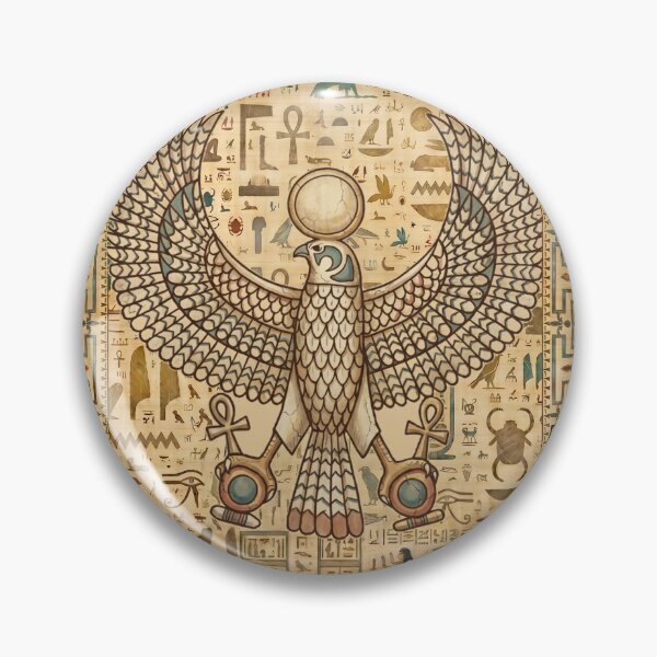 Item preview, Winged God Horus Falcon - Ancient Egyptian Hieroglyphs Papyrus designed and sold by GulfSignature.