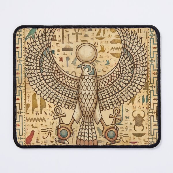 Item preview, Winged God Horus Falcon - Ancient Egyptian Hieroglyphs Papyrus designed and sold by GulfSignature.