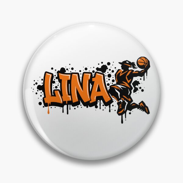 Item preview, Graffitti Drip Basket First Name Lina designed and sold by digital.stickerperso.com.