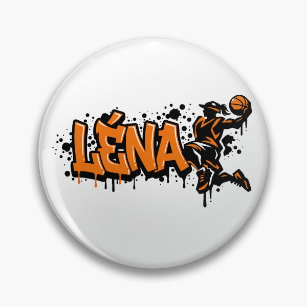 Item preview, Graffiti Drip Painting Basketball First Name Léna designed and sold by digital.stickerperso.com.