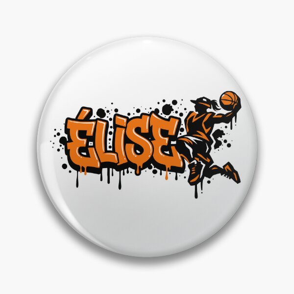 Item preview, Graffiti Drip Painting Basketball First Name Elise designed and sold by digital.stickerperso.com.