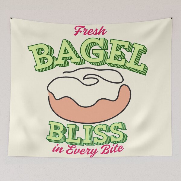 Item preview, Fresh Bagel Bliss - In Every Bite Retro Bakery designed and sold by SilverSeaBKK.