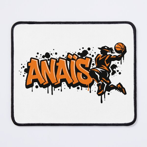 Item preview, Graffiti Drip Painting Basketball First Name Anaïs designed and sold by digital.stickerperso.com.