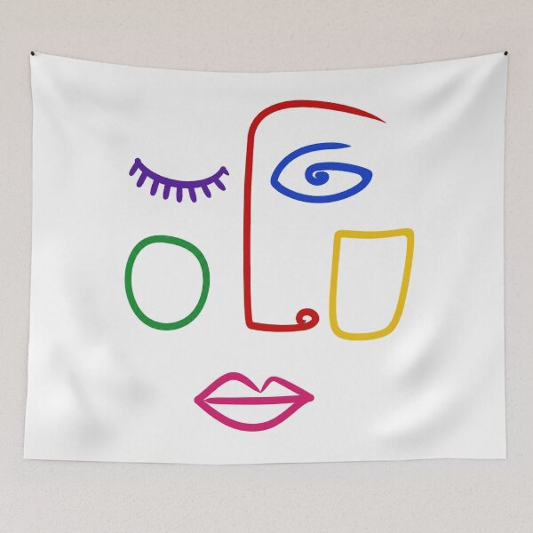 Item preview, Abstract Face Line Drawing designed and sold by benjaminmayer99.