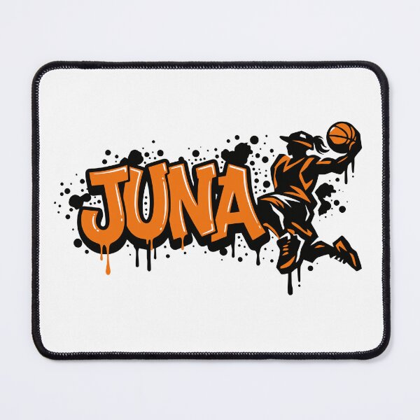 Item preview, Graffitti Drip Basket First Name Juna designed and sold by digital.stickerperso.com.