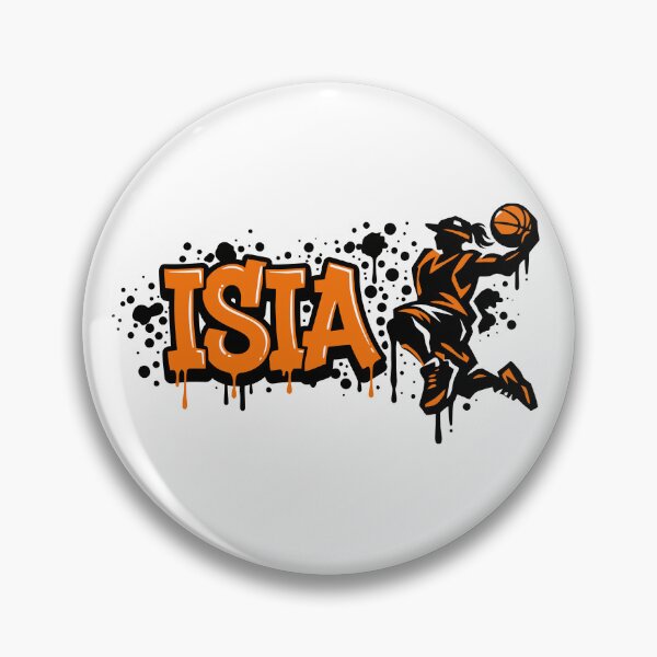 Item preview, Graffitti Drip Basket First Name Isia designed and sold by digital.stickerperso.com.