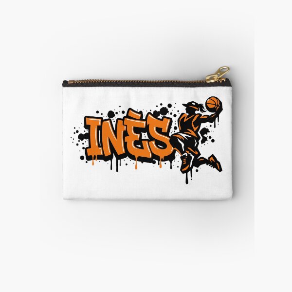 Item preview, Graffiti Drip Painting Basketball First Name Inès designed and sold by digital.stickerperso.com.