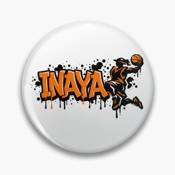 Item preview, Graffitti Drip Basket First Name Inaya designed and sold by digital.stickerperso.com.